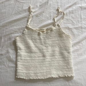 Cream Crop Top